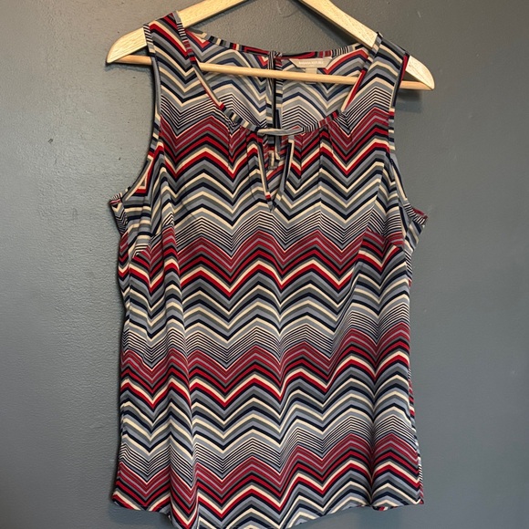 Banana Republic Factory Tops - Banana Republic Factory Red and Blue Chevron Tank Top
